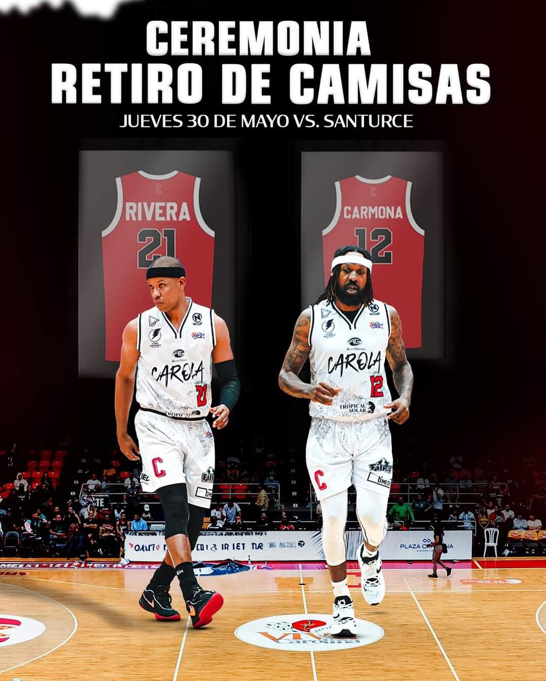 Gigantes de Carolina retirarán los números de Filiberto Rivera y Bimbo Carmona